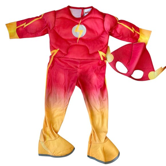 Halloween Costume DC The Flash With Mask for Boys Size 2T Pre-owned - Picture 6 of 6